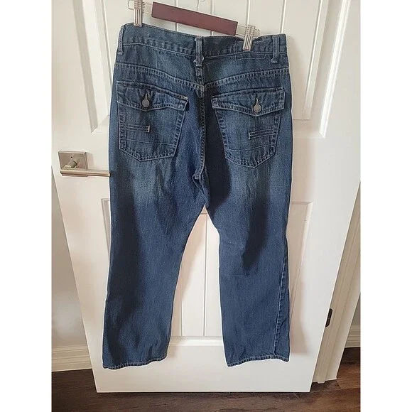 Calvin Klein Mens Jeans 32 X 39 Blue Denim Cotton 5-Pocket Zip Fly Bootcut Jeans - Picture 6 of 13